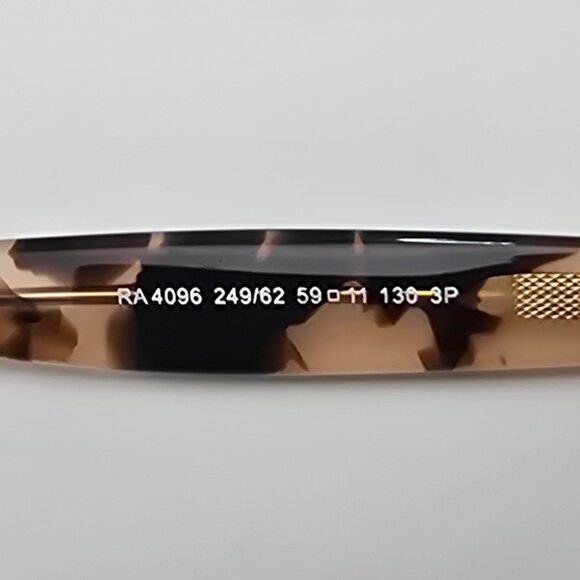 Ralph Lauren RA4096 249/62 Rose Tortoise Polarized Purple Len Aviator Sunglasses - Picture 8 of 16